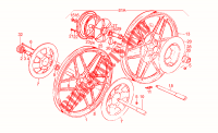 Alloy wheels for MOTO GUZZI T3 e Derivati Calif./T4/Pol./CC/PA 1982