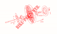Front wheel, spokes for MOTO GUZZI T3 e Derivati Calif./T4/Pol./CC/PA 1982