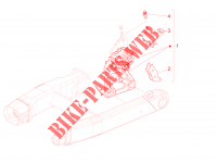 Rear brake caliper for MOTO GUZZI California Touring E4 2017