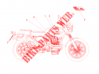 Decal and plate set for MOTO GUZZI V7 II Stornello ABS 2016